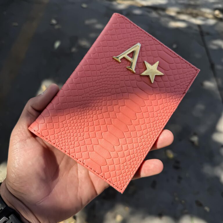 Porta pasaporte Individual Coral