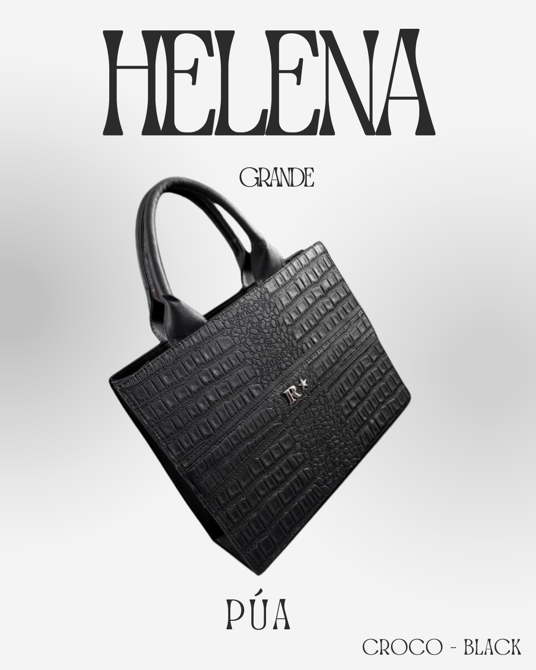 Helena Croco Black - TOTE Grande