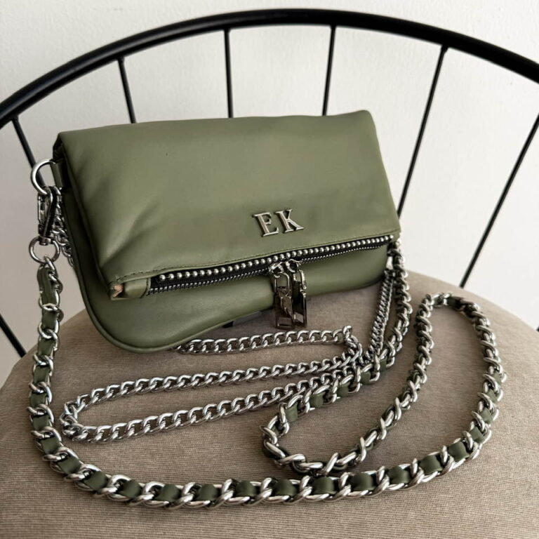 Zulema Mini - Olive Green & Silver