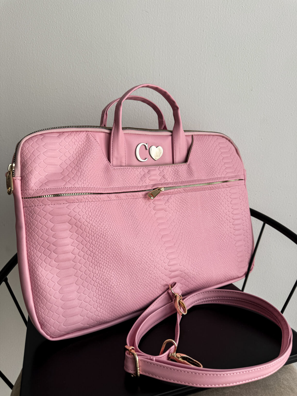 Porta Laptop Snake Rosa