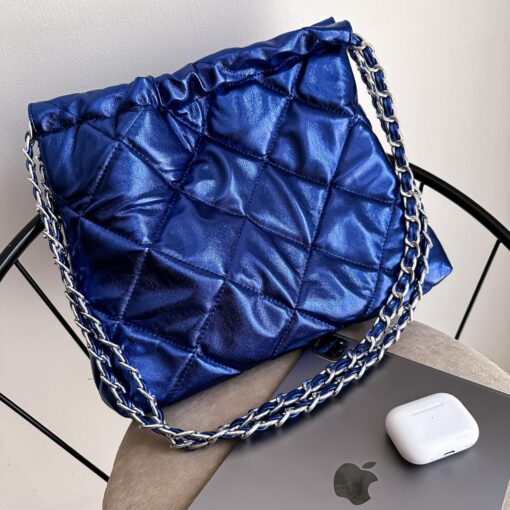 Carola Chrome Blue - Cadena Plata