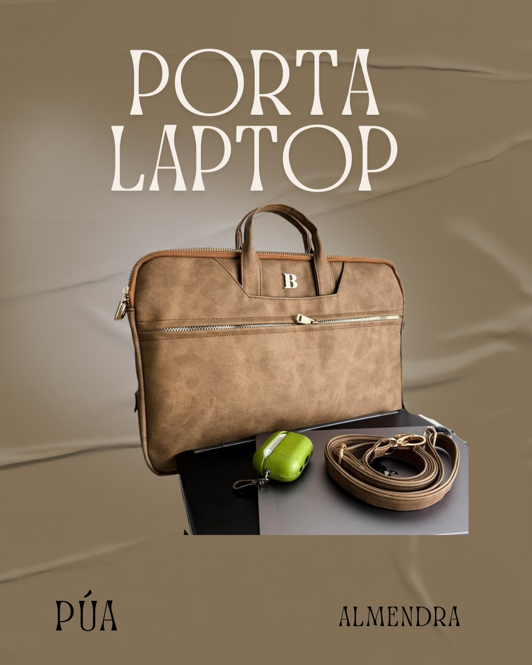 Porta Laptop Almendra