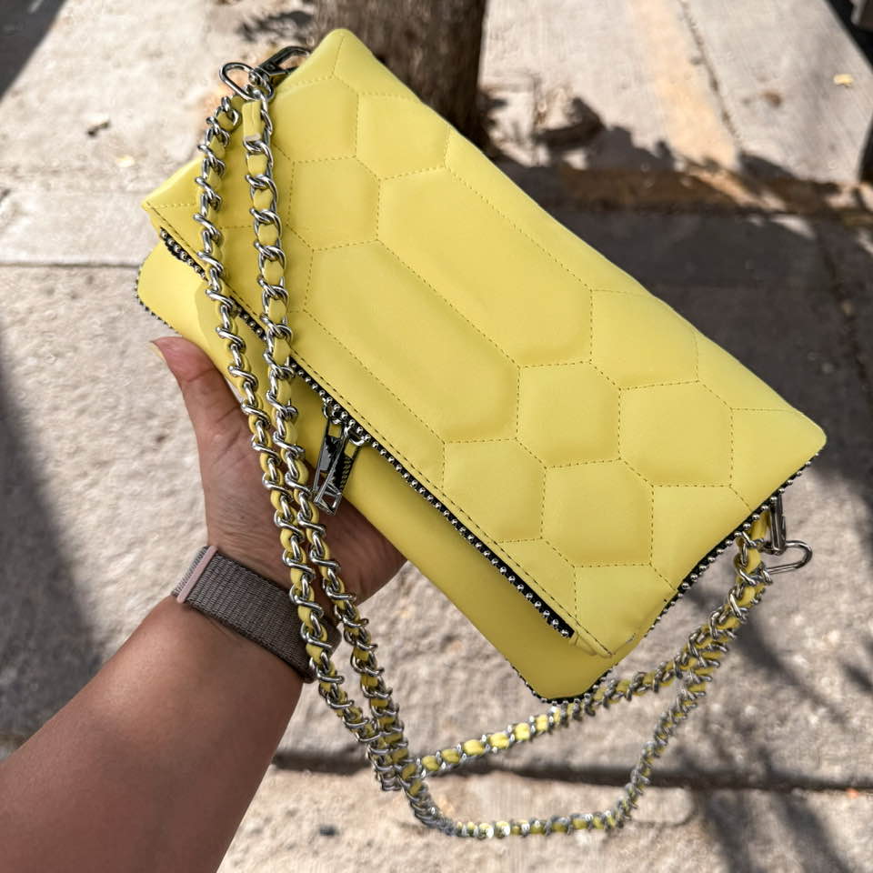 Zulema Yellow - Herrajes Plata + Filo De puntos