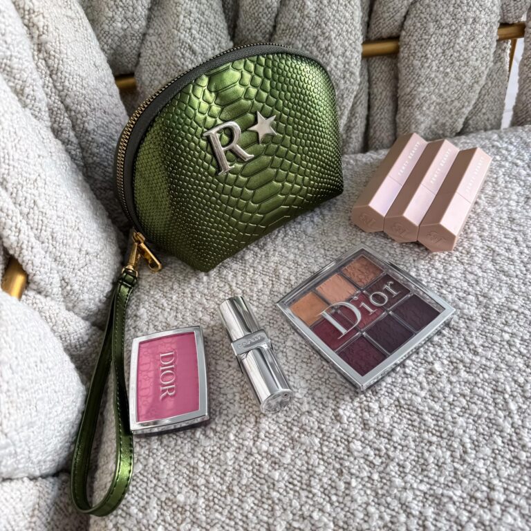 Cosmetiquera Verde Metálico