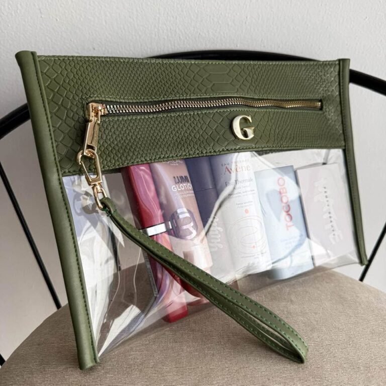 Cosmetiquera Transparente - Python Olive