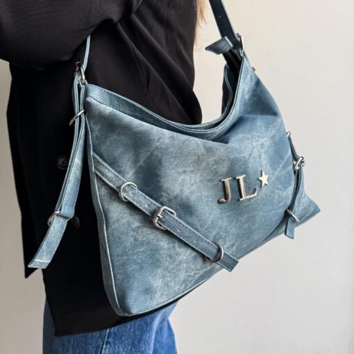 Lorenza Denim Herrajes Plata