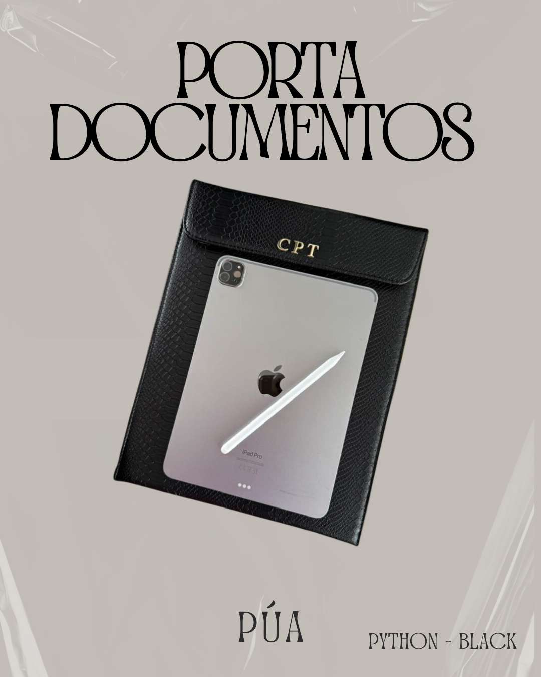 Porta Documentos Python Black