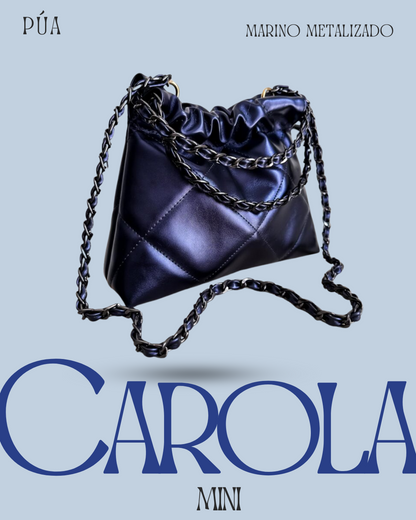 Carola Mini Marino Metalizado - Cadena Negra