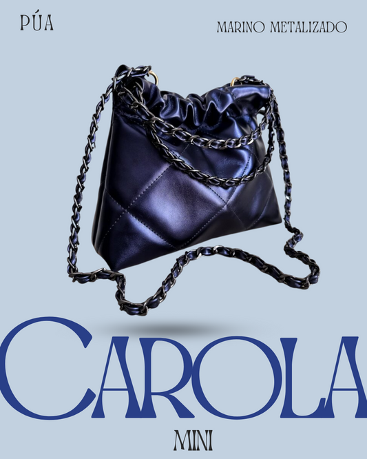 Carola Mini Marino Metalizado - Cadena Negra