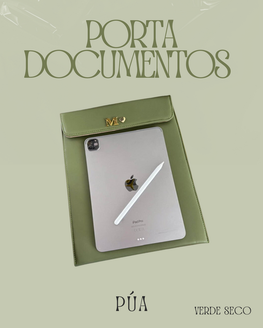 Porta Documentos Verde Seco