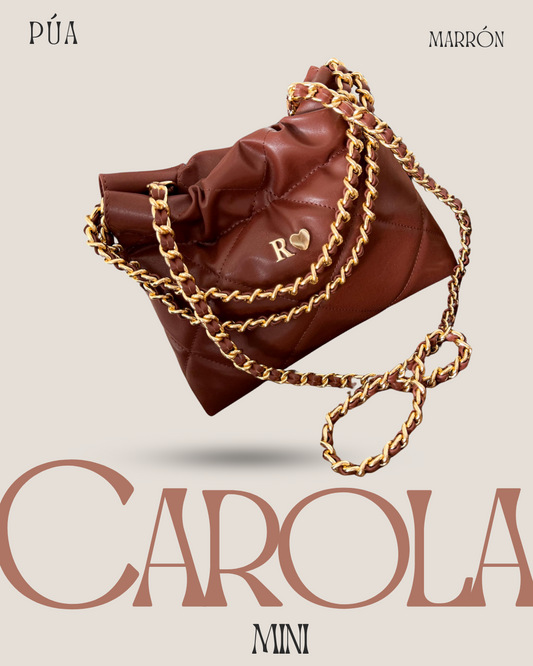 Carola Mini Marrón - Cadena Oro