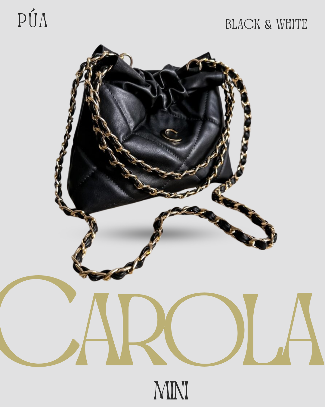Carola Mini Black - Cadena Negra