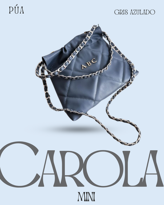 Carola Mini Gris Azulado - Cadena Plata