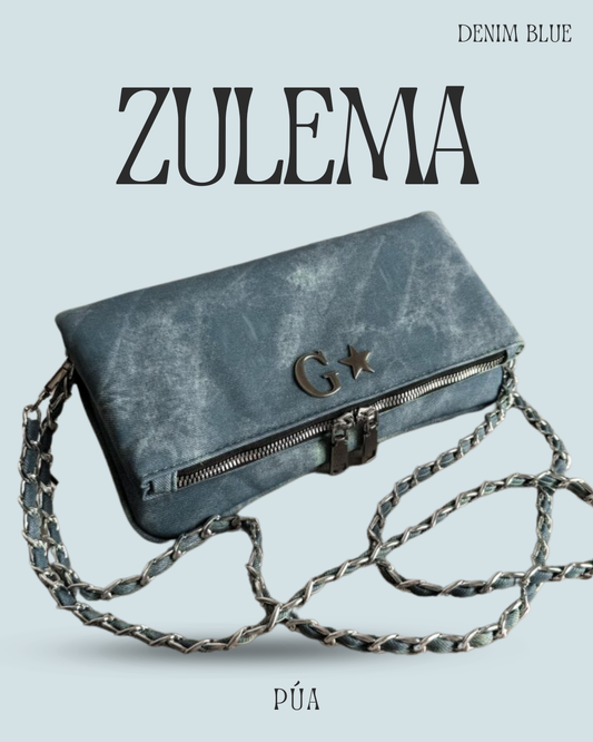 Zulema Denim Blue - Herrajes Plata