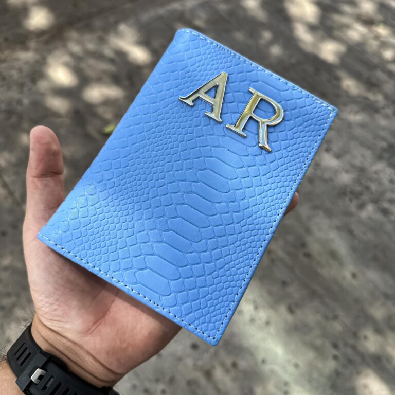 Porta pasaporte Individual Azul