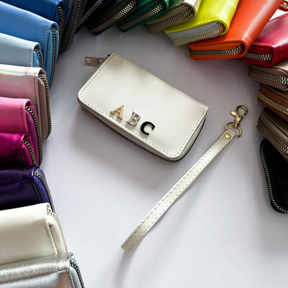 Cartera Mini Crema Herraje Oro