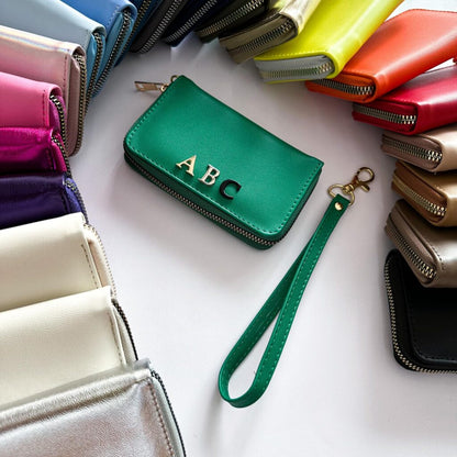 Cartera Mini Esmeralda Herraje Oro