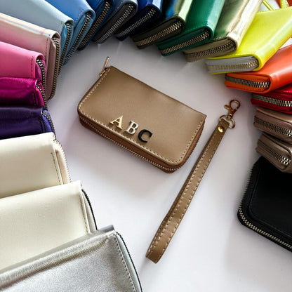 Cartera Mini Maquillaje Herraje Oro