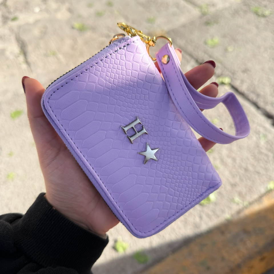 Cartera Mini Phyton Uva Herraje Oro