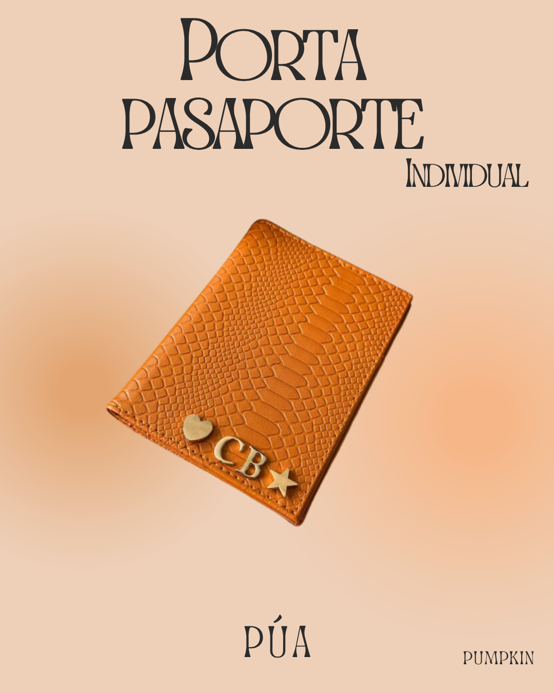 Porta pasaporte Individual Pumpkin