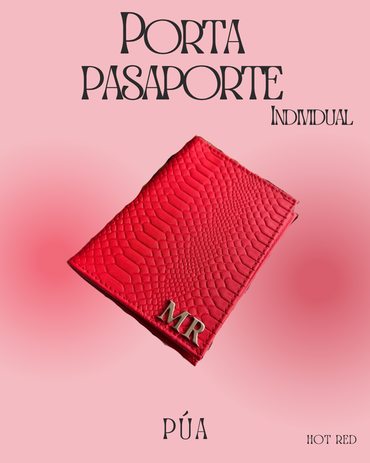 Porta pasaporte Individual Hot Red