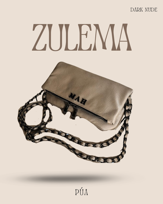Zulema Dark Nude Texturizada - Herrajes Negro