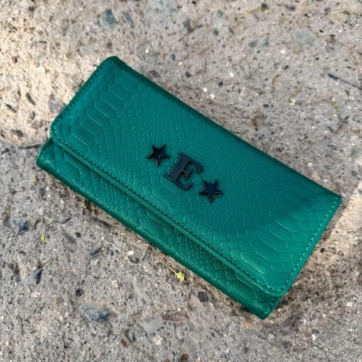 Cartera Python Green