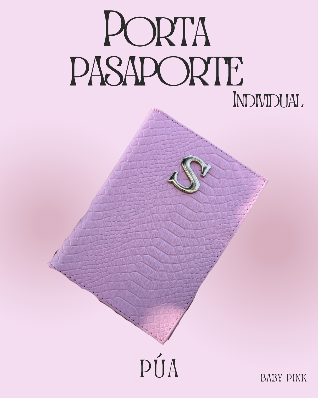 Porta pasaporte Individual Baby Pink