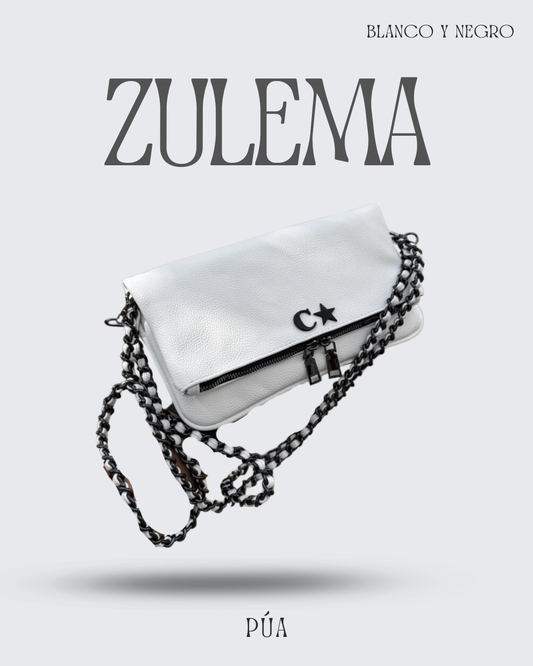 Zulema Blanco Texturizada - Herrajes Negros