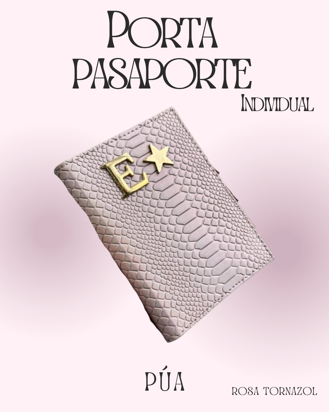 Porta pasaporte Individual Rosa Tornasol