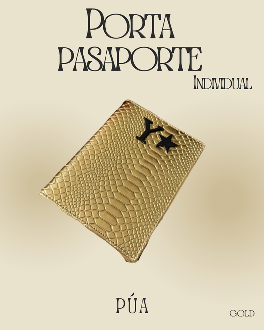 Porta pasaporte Individual Gold
