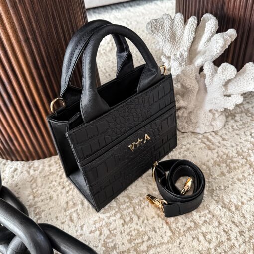 Helena Croco Negro - TOTE Mini