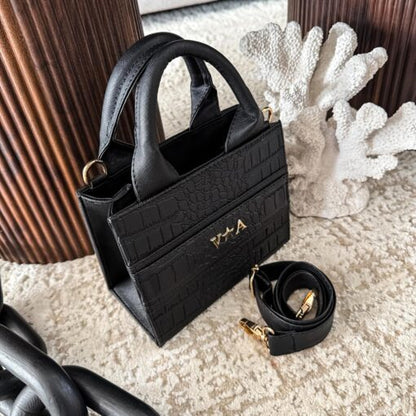 Helena Croco Negro - TOTE Mini