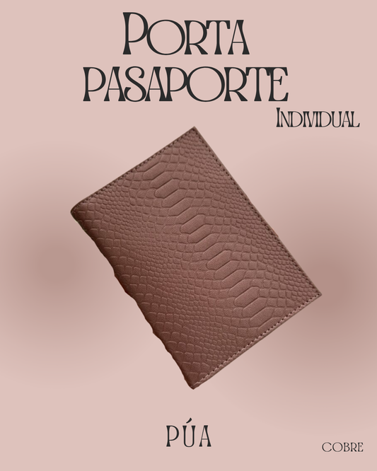 Porta pasaporte Individual Cobre