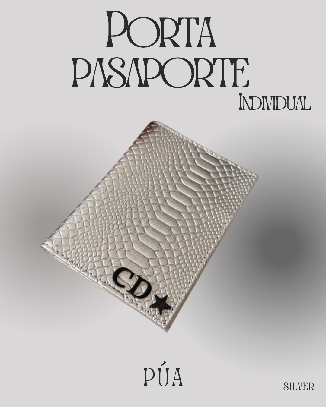Porta pasaporte Individual Silver