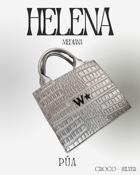 Helena Croco Silver - TOTE Mediana