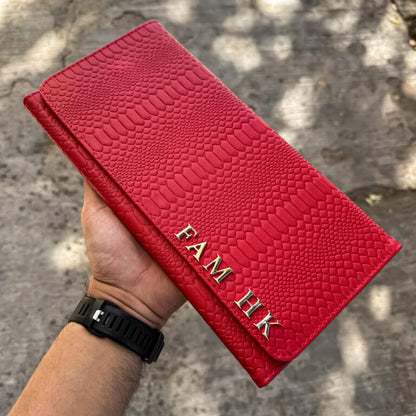 Porta Pasaporte Familiar Rojo