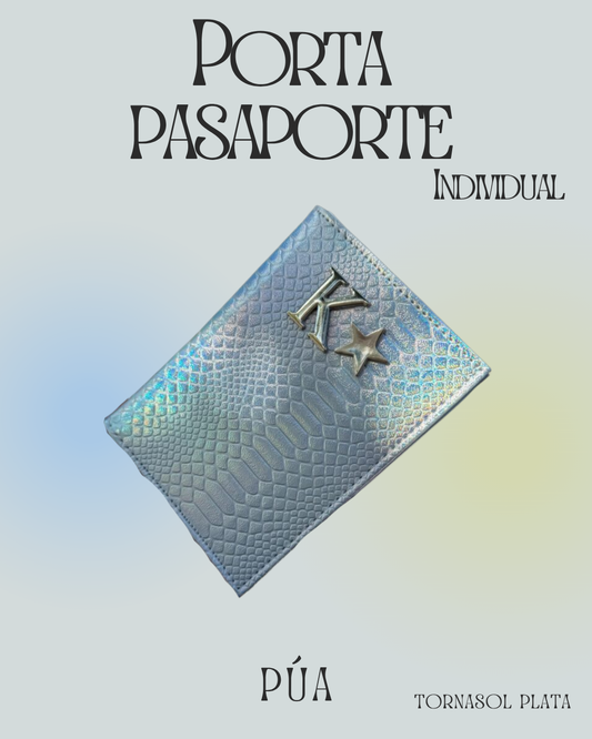 Porta pasaporte Individual Tornasol Plata