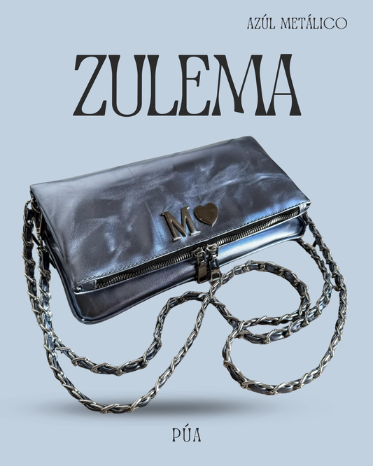 Zulema Azúl Metálico - Herrajes Plata