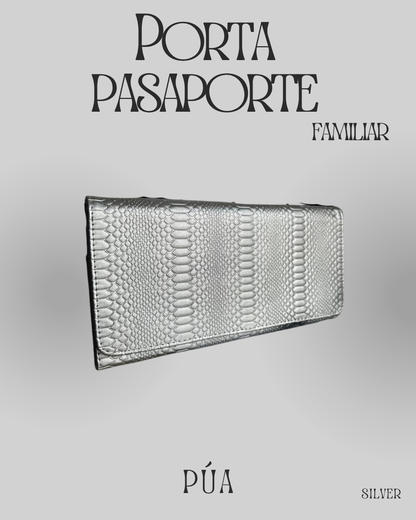 Porta Pasaporte Familiar Silver