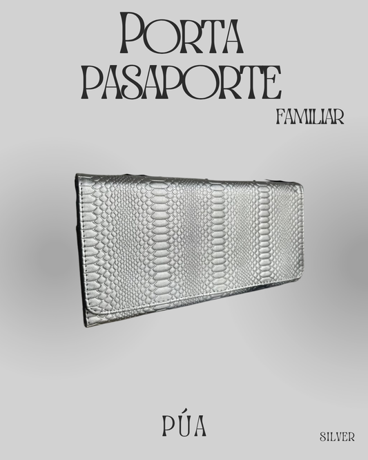 Porta Pasaporte Familiar Silver