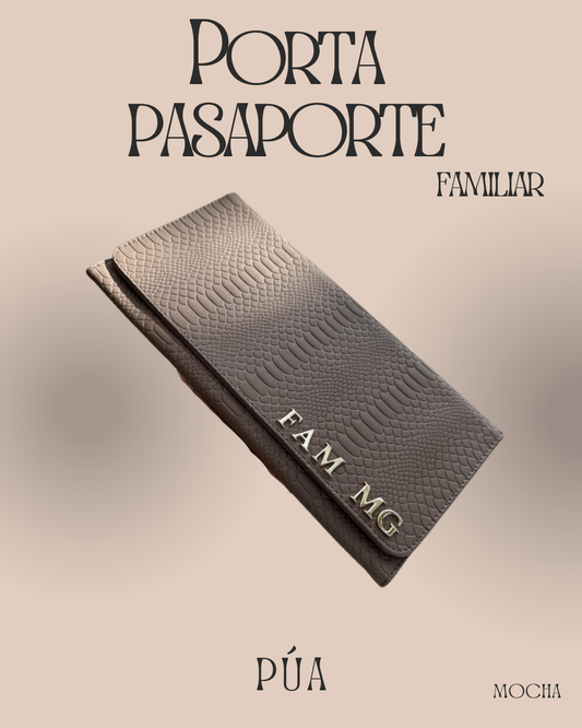 Porta Pasaporte Familiar Mocha