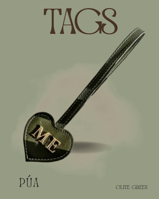 Tag Corazón Olive Green