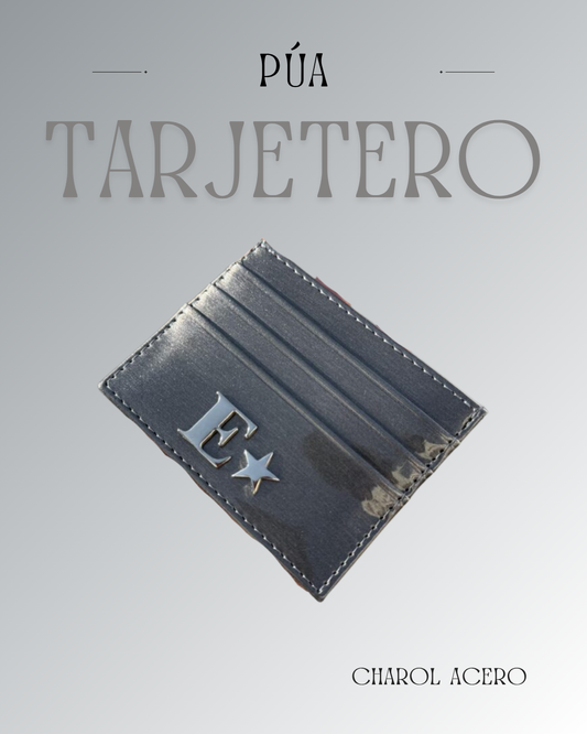 Tarjetero Charol Acero