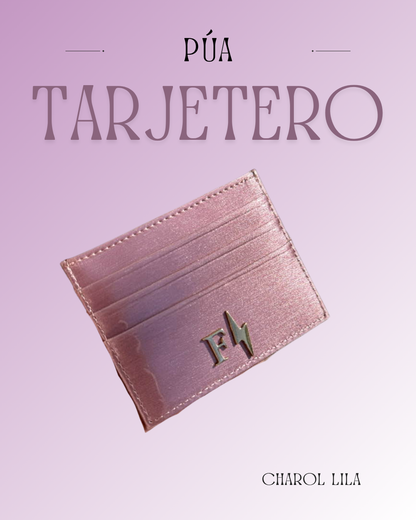Tarjetero Charol Lila