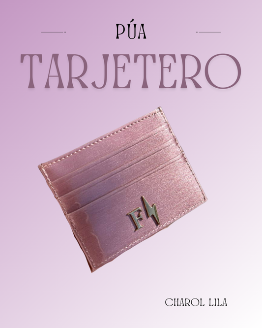 Tarjetero Charol Lila