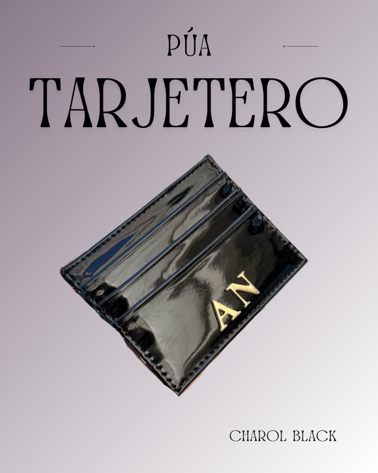 Tarjetero Charol Black