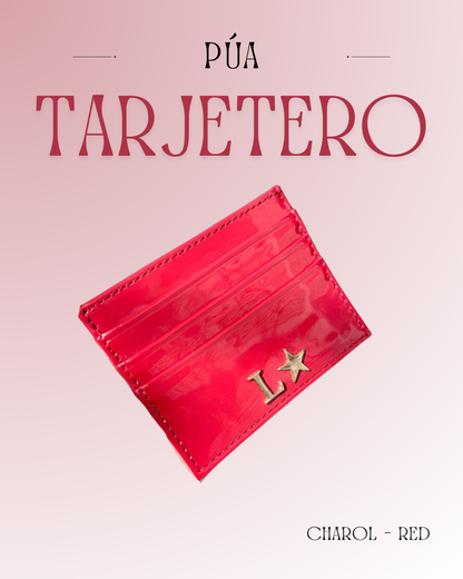 Tarjetero Charol Red