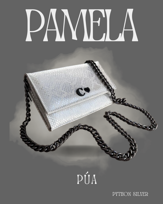 Pamela Python Silver Cadena Negra