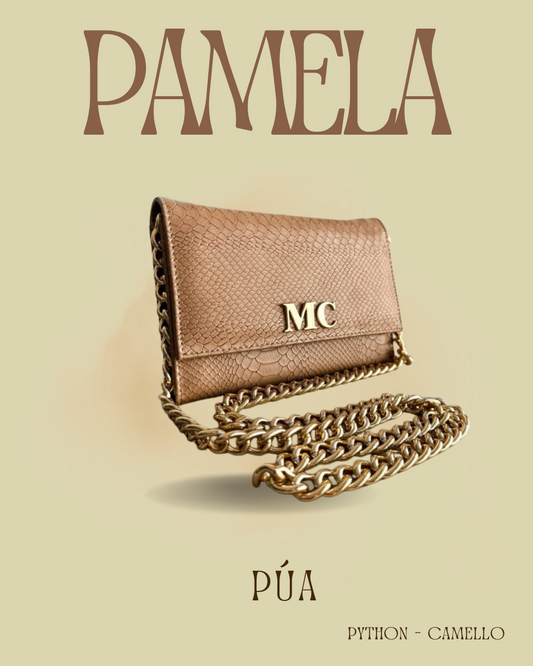 Pamela Python Camello Cadena Oro